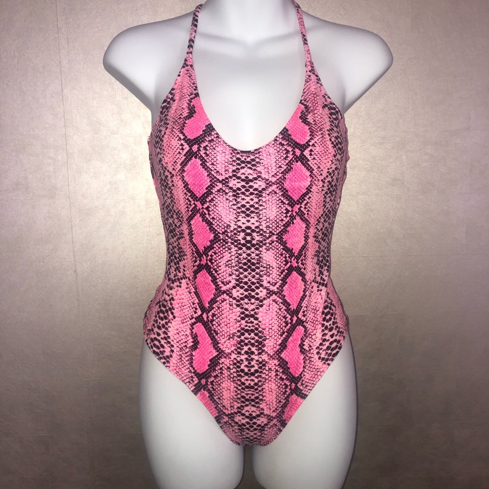 Pink Snake Print Bodysuit - Picture 3 of 3